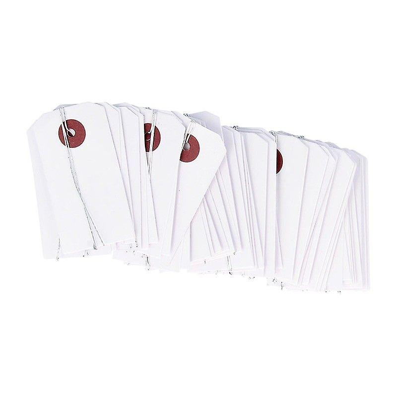 150 mini white labels with metallic thread 3 x 5.5 cm