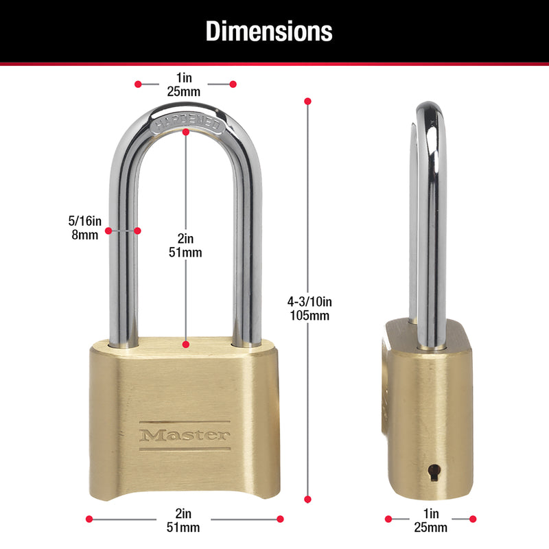 PADLOCK COMB 2-1/4