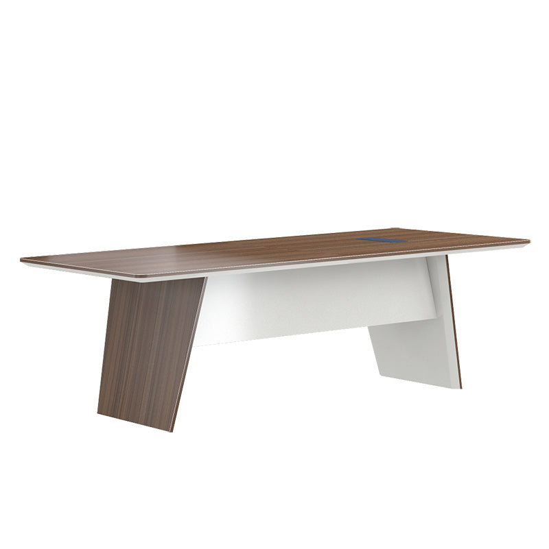 ANDERS Boardroom Table 240cm - Australian Gold Oak & Beige