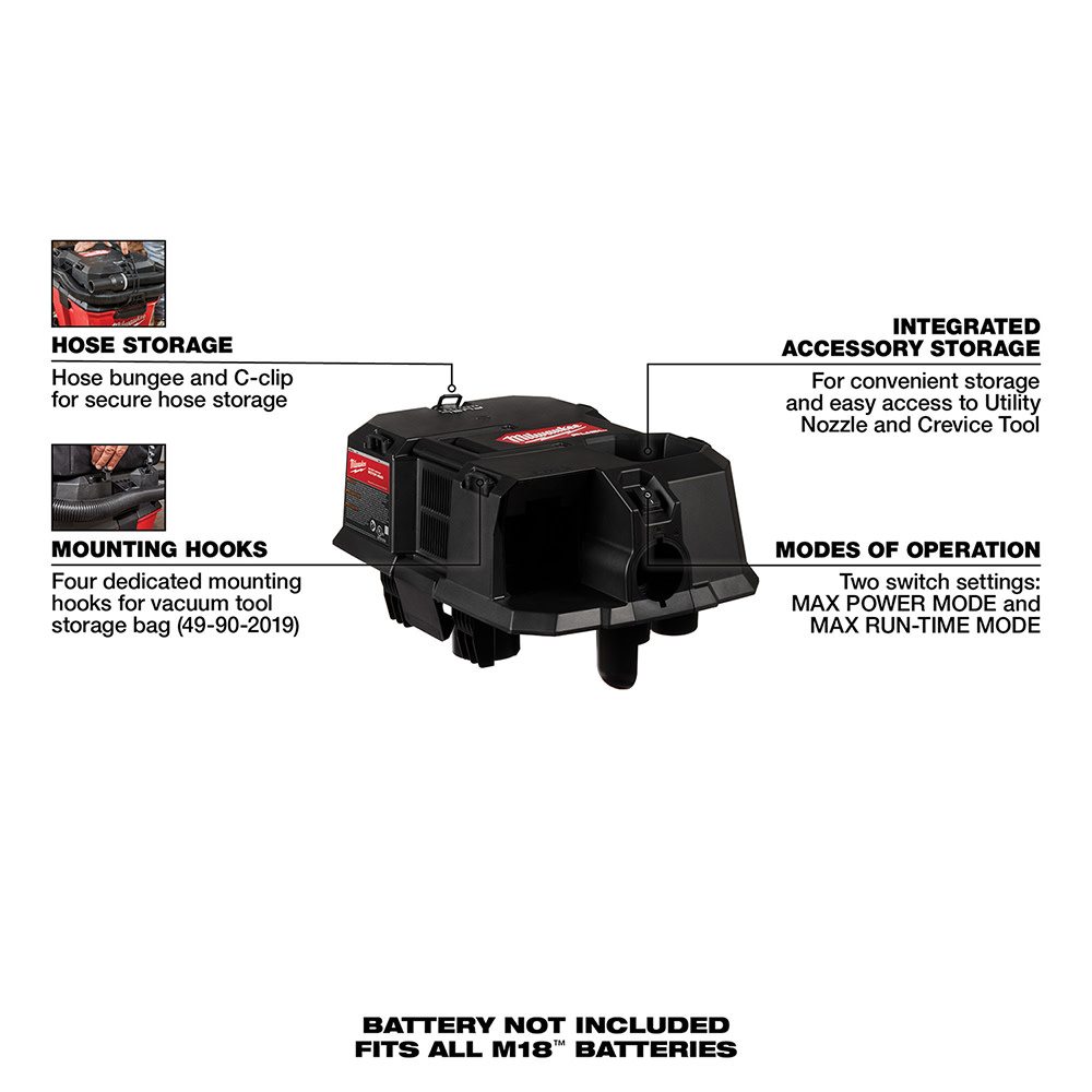 Milwaukee M18 FUEL? Wet/Dry Vacuum Motor Head Bare Tool ;