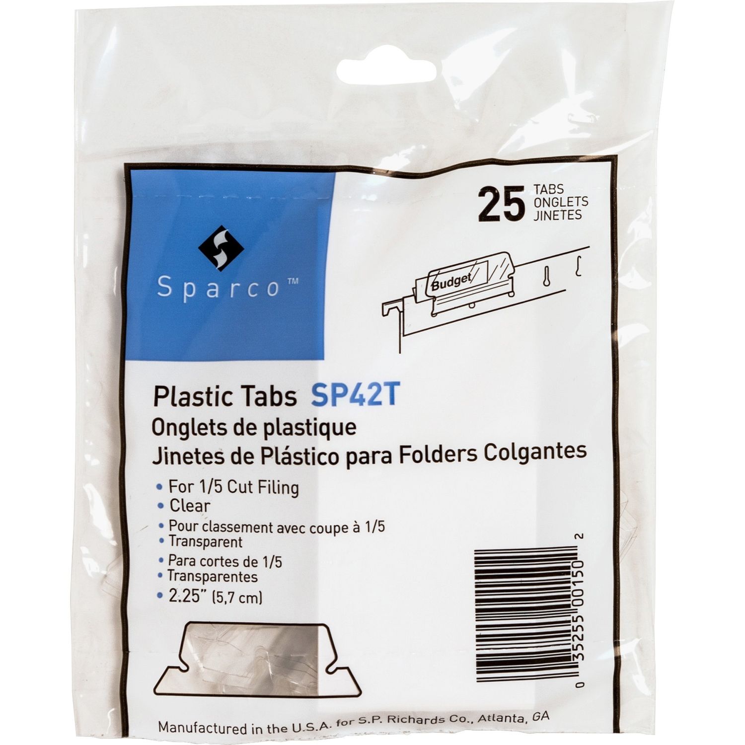 Plastic Clear Tabs by Business Source BSN42T