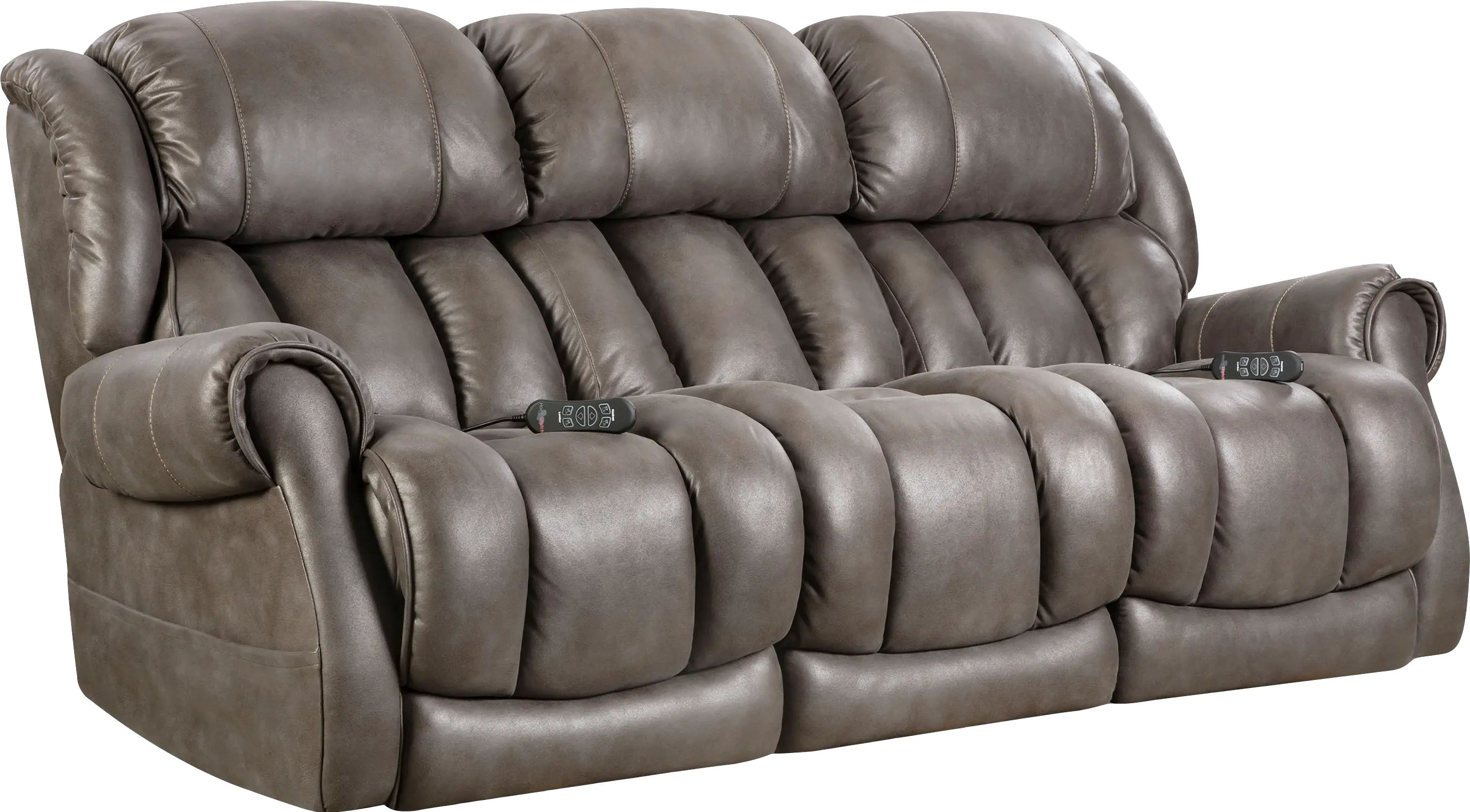 Casual Contemporary Dark Gray Power Reclining Sofa - Atlantis