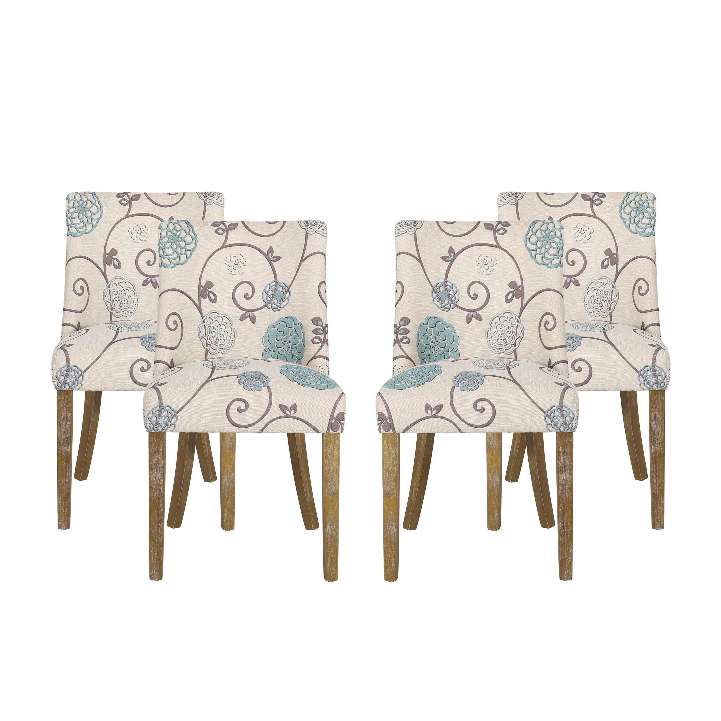 Gladwin Contemporary Fabric Dining Chairs, Set of 4