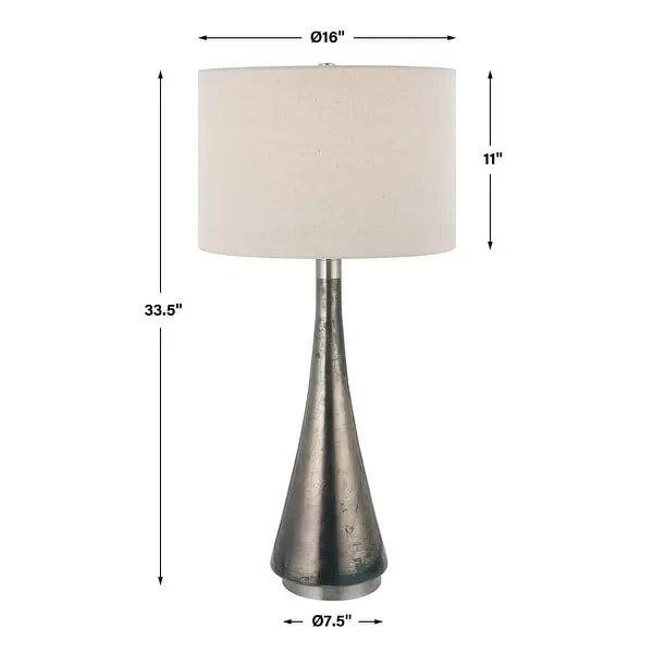 Uttermost Contour Metallic Glass Table Lamp