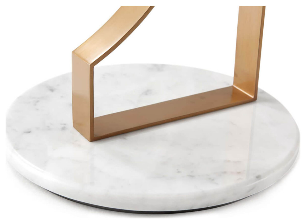 Modern Marble and Brass Side Table   Contemporary   Side Tables And End Tables   by English Georgian America  Houzz