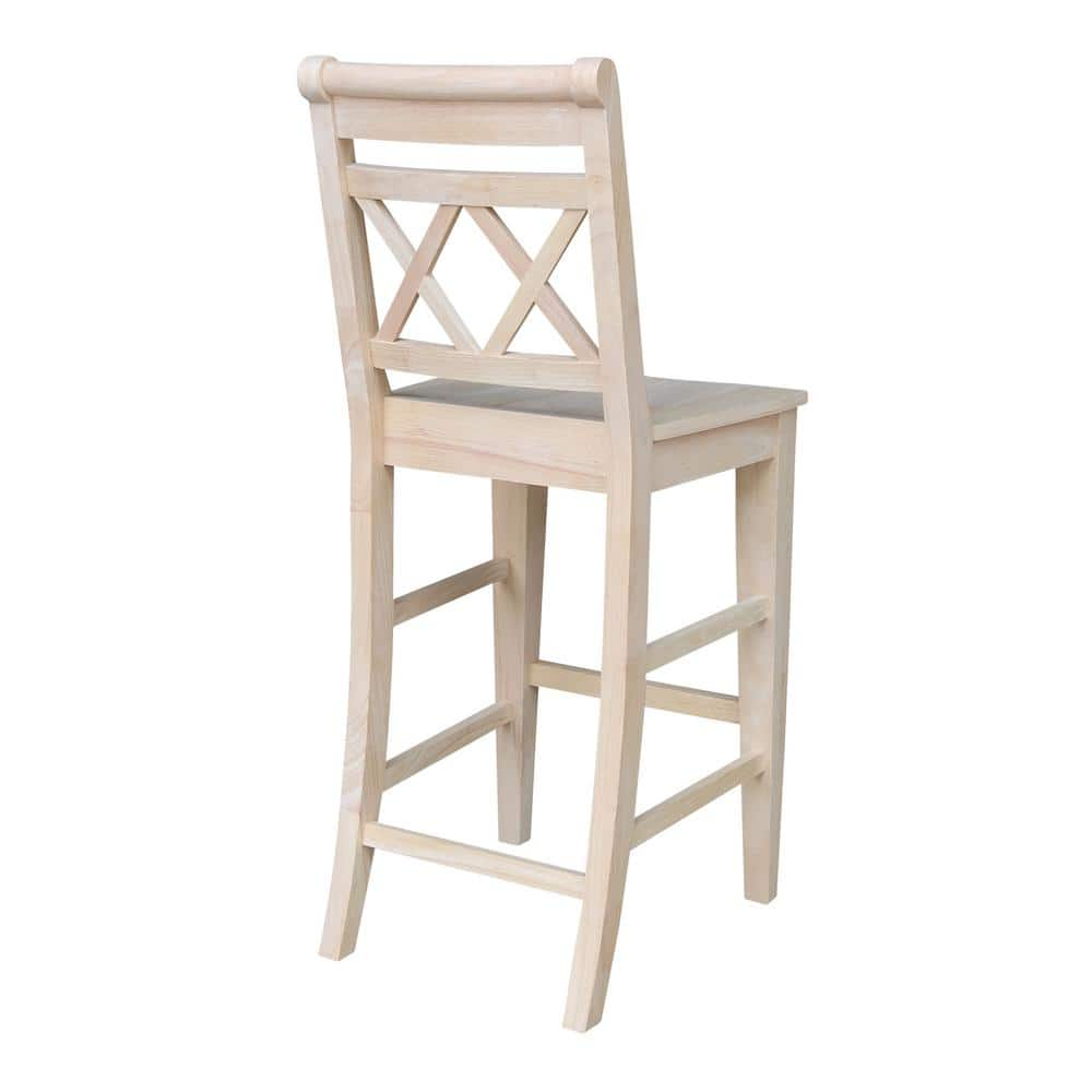 International Concepts Canyon 30 in. H Unfinished Solid Wood Bar Stool S-473