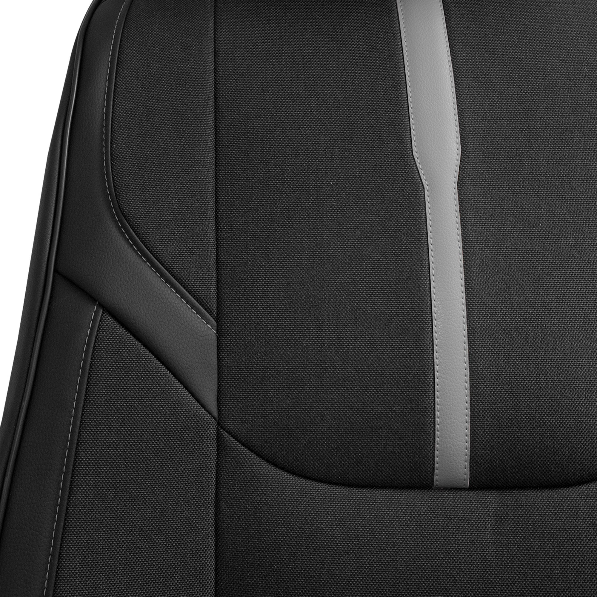 FH Group AFFB215102GRAYBLACK GrayBlack Oxford fabric Front Set Car Seat Covers with Air Freshener