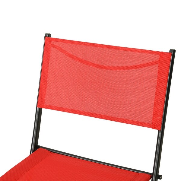 4 Pack Commercial Outdoor Flex Comfort Folding Chair with Metal Frame