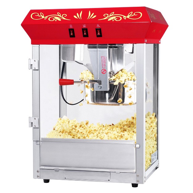 Great Northern Popcorn 8 Oz Electric Classic Style Countertop Popcorn Machine Red