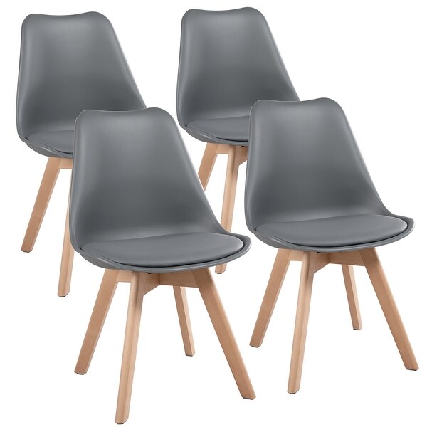 Yaheetech Set of 4 Dining Chairs with Modern Soft Padded