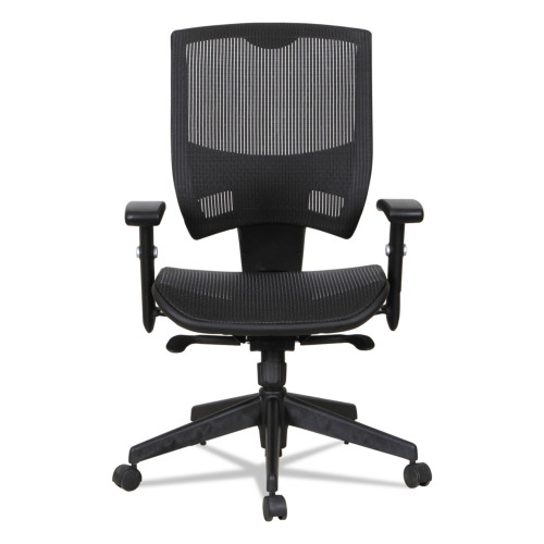 Alera Epoch Series Suspension Mesh Multifunction Chair， Supports Up to 275 lb， 16.25 to 21.06 Seat Height， Black (EP4218)