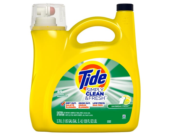 Tide Simply Liquid Clean  Fresh HEC Daybreak Fresh， 128 oz. - 89LD