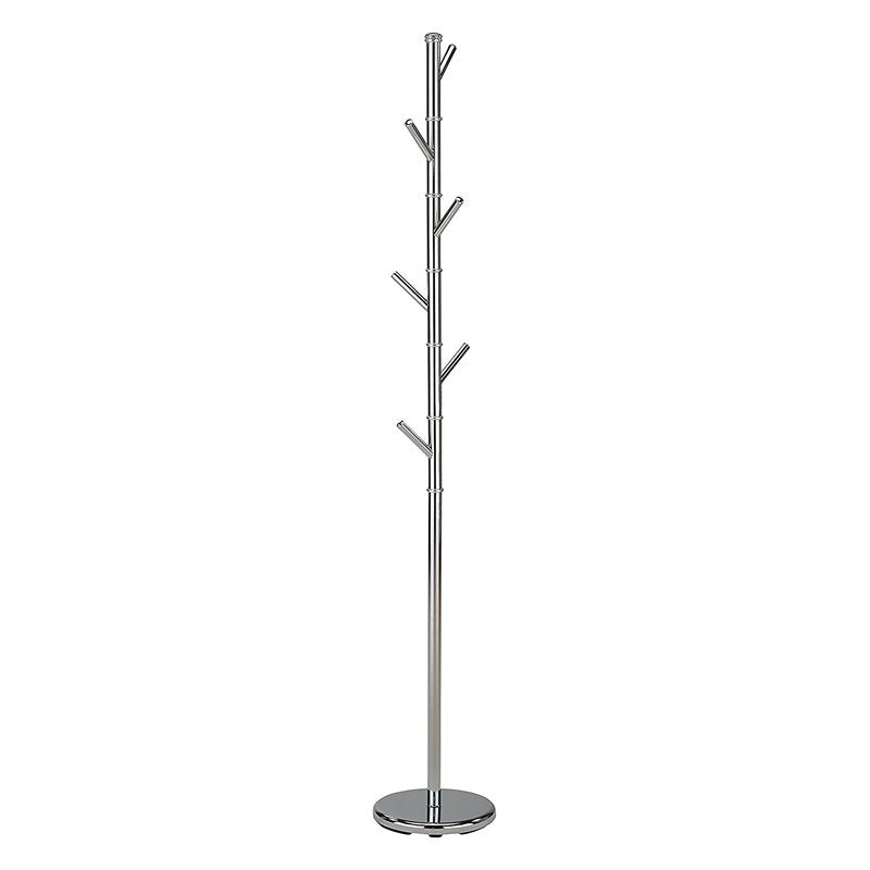 Pilaster Designs Barric 6-hook Metal Twiggy Coat Rack Stand in Chrome