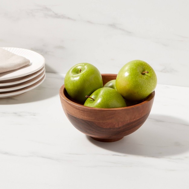 30oz Wood Small Serving Bowl