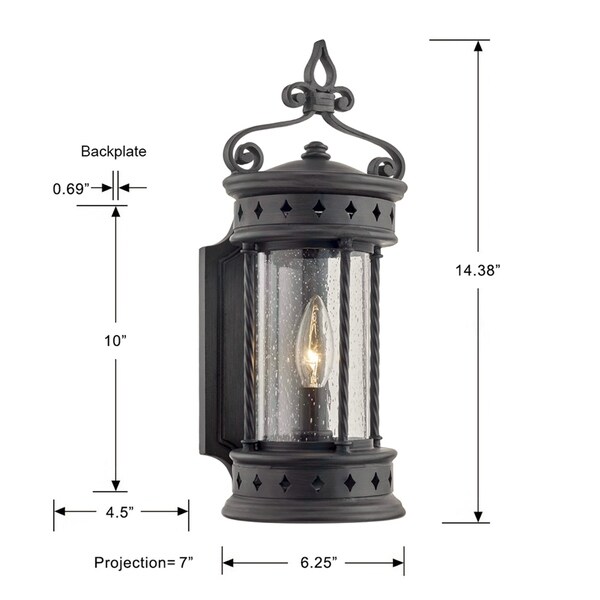 Fifth and Main Valencia 1-light Old Bronze Outdoor Wall Lantern Shopping - The Best Deals on Outdoor Wall Lanterns | 32182245