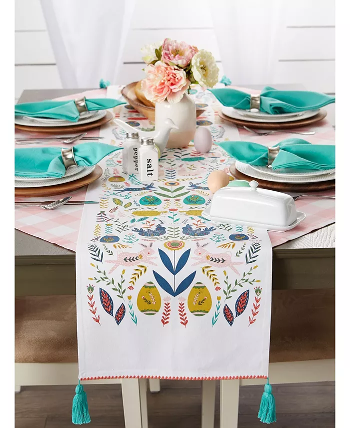 Design Imports Easter Garden Embellished Table Runner 14 x 108