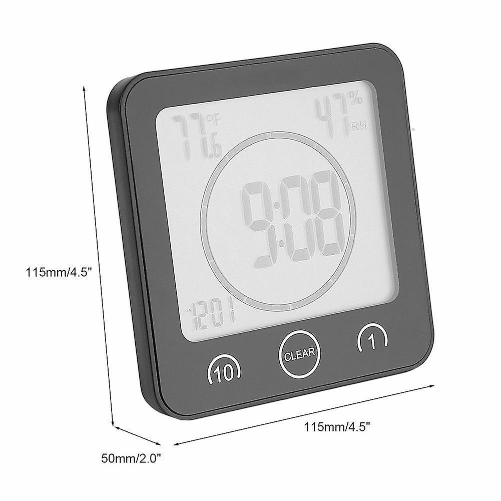 Waterproof Digital Shower Timer Clock Touch Screen Thermometer