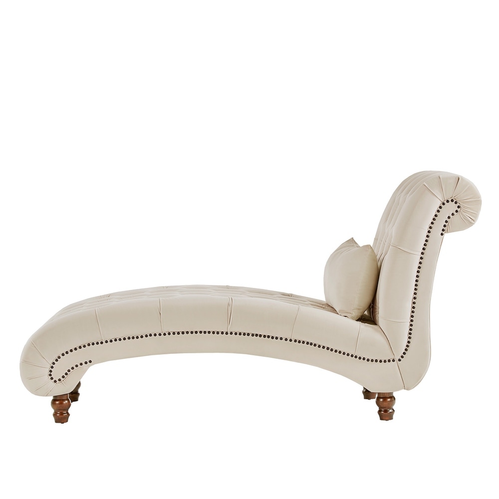 Knightsbridge Tufted Oversized Chaise Lounge by iNSPIRE Q Artisan