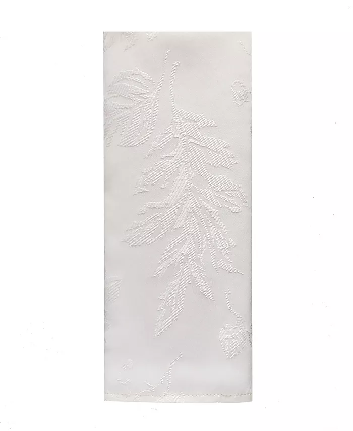 Elrene Elegant Woven Leaves Jacquard Damask Napkin Set of 8