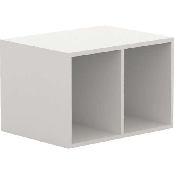 Lorell White Double Cubby Storage Base Adder Unit