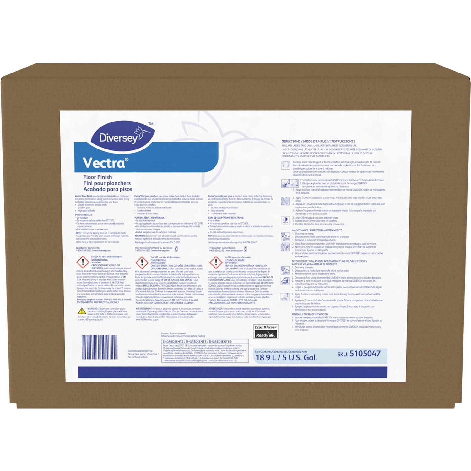 Vectra Floor Finish by Diversey， Inc DVO5105047