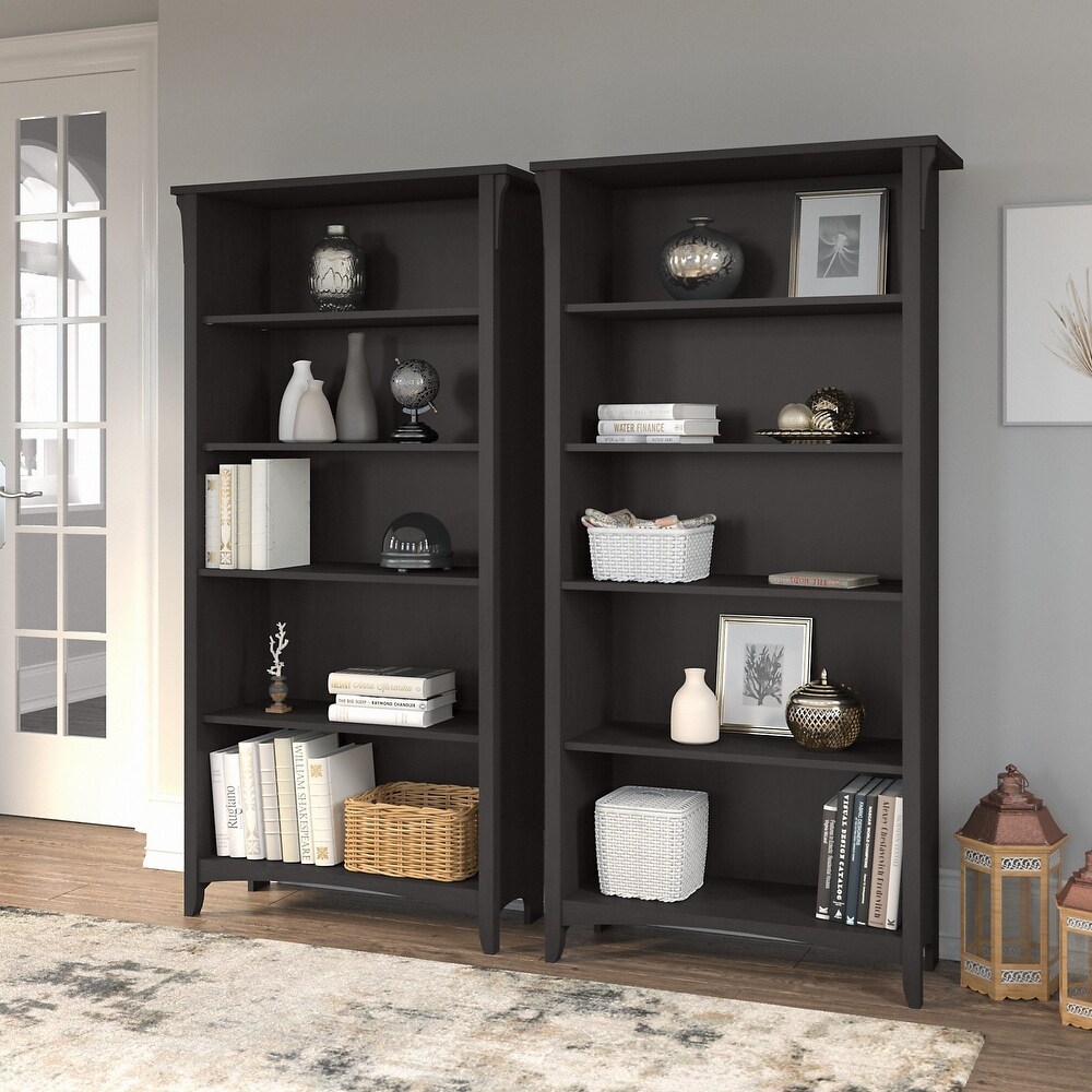 Salinas Tall 5 shelf Bookcase (Set of 2) by Bush Furniture