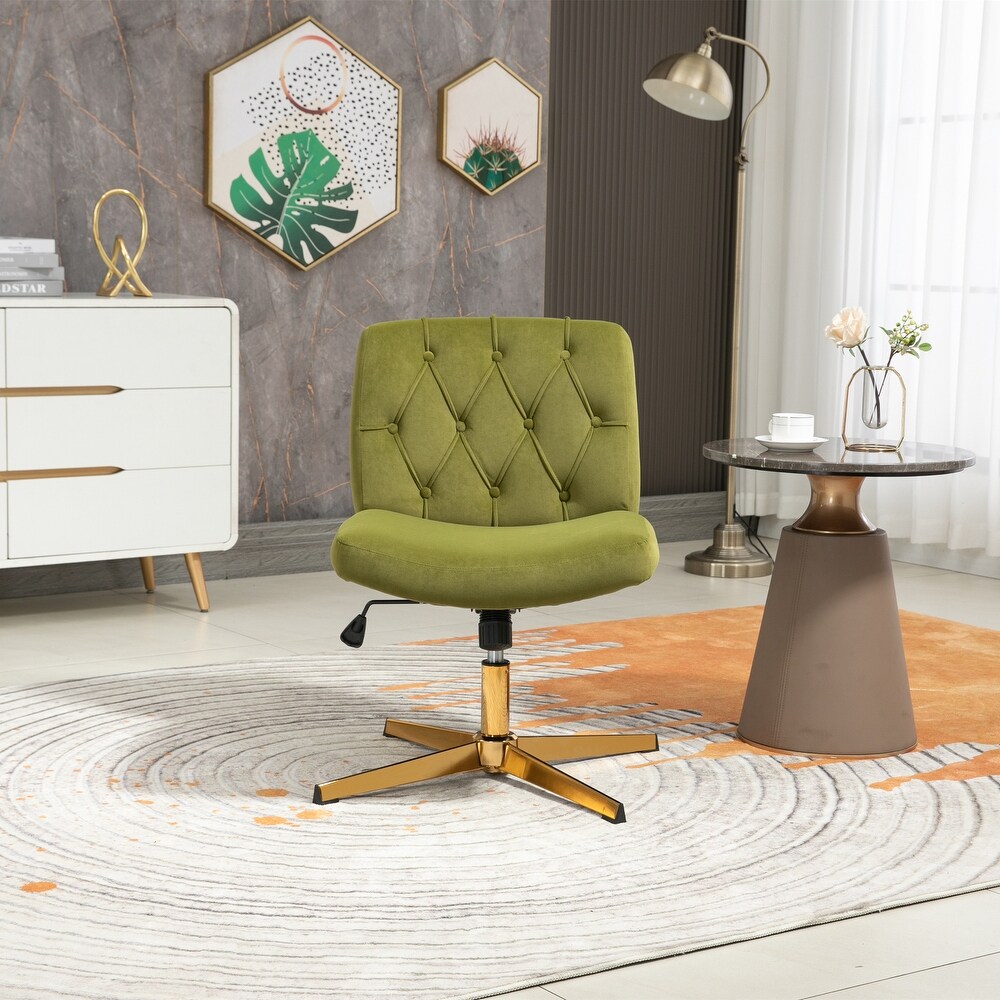 Modern Velvet Adjustable Height Home Office Swivel Desk Chair