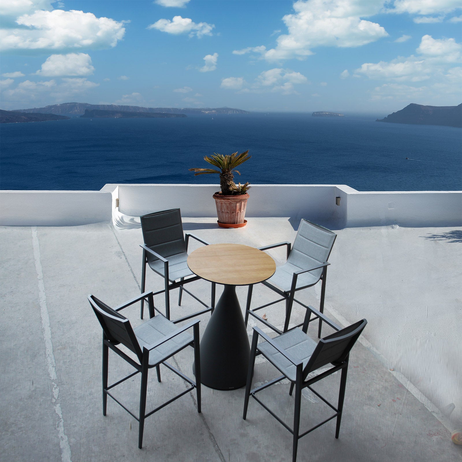 Tango Aluminum Outdoor  Bar Chair Aether-Bar-B-Chair