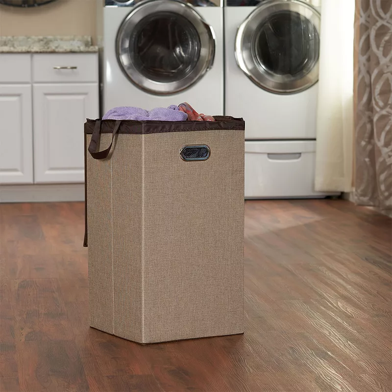 Household Essentials Two-Tone Collapsible Laundry Hamper