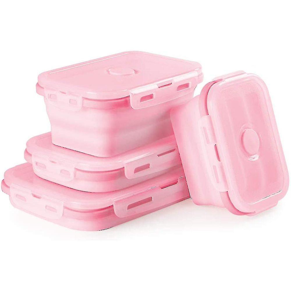 4pcs Silic Collapsible Containers Collapsible Food Stora Containers Silic Lunch Boxes Collapsible Silic Lunch Box Collapsible Silic Stor