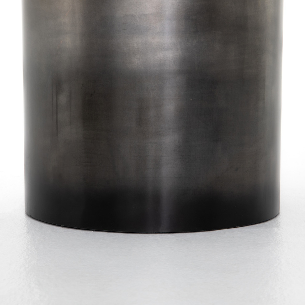 Cameron Ombre Antique Pewter End Table   Transitional   Side Tables And End Tables   by Zin Home  Houzz