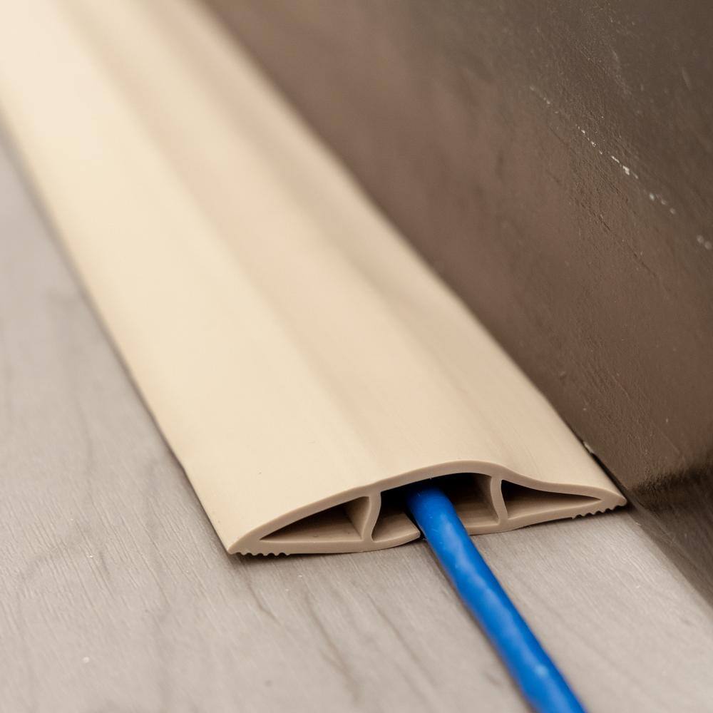 Cordinate 10 ft. Tan PVC Cord Cover 43002