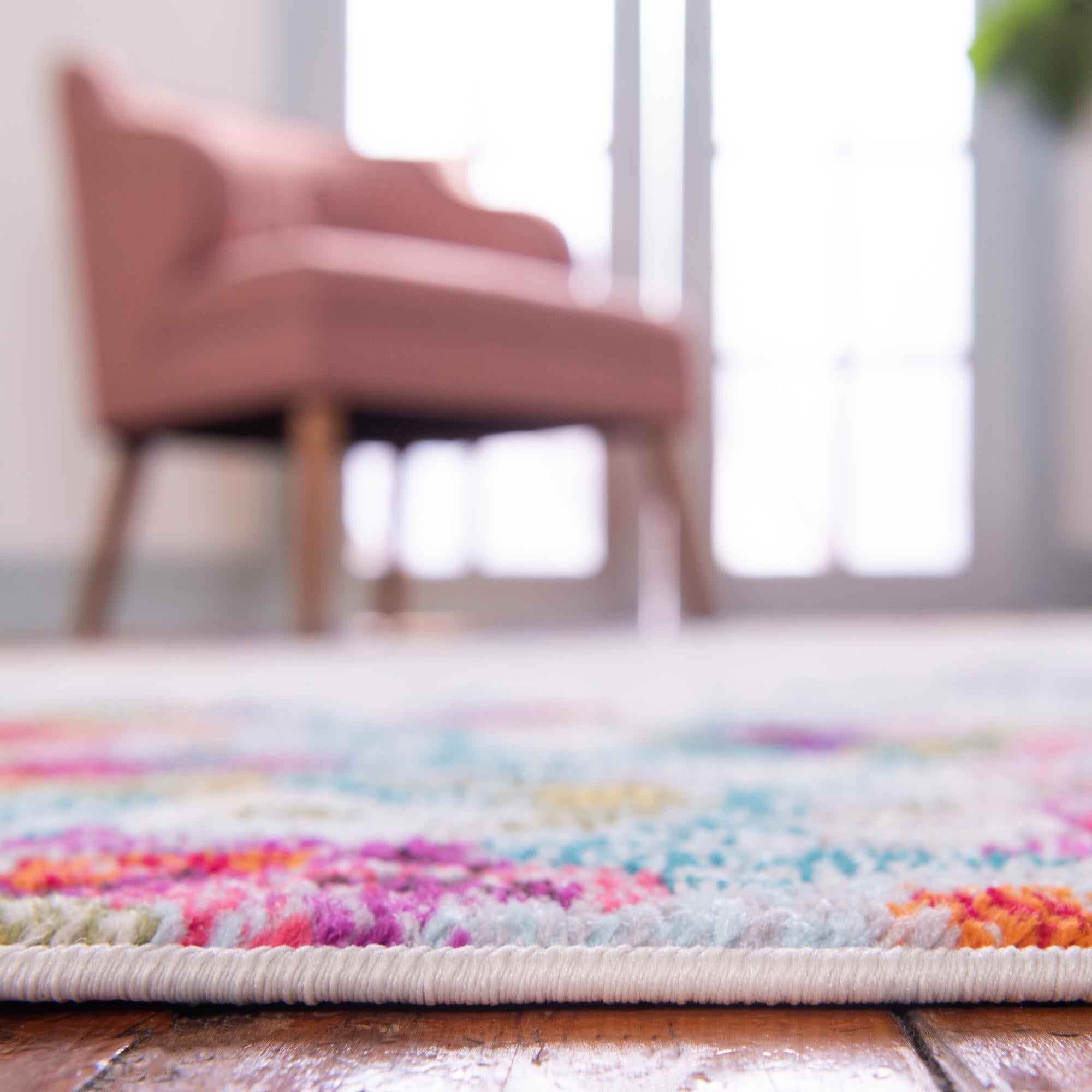 Unique Loom Joyous Chromatic Rug Multi/Blue 10' 6