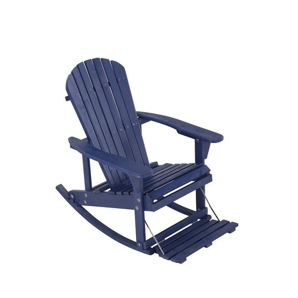 Zero Gravity Collection Adirondack Rocking Chair with Built-in Footrest (2 Pack) - Overstock - 33252666