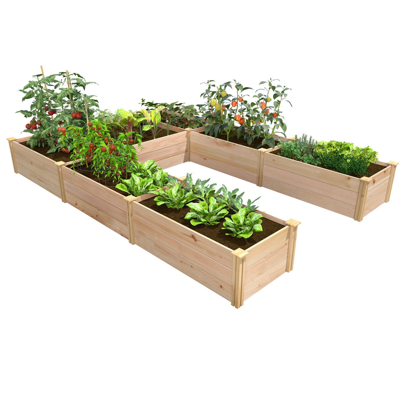 Greenes Fence 144" x 96" x 16.5" Beige Cedar Raised Garden Kits