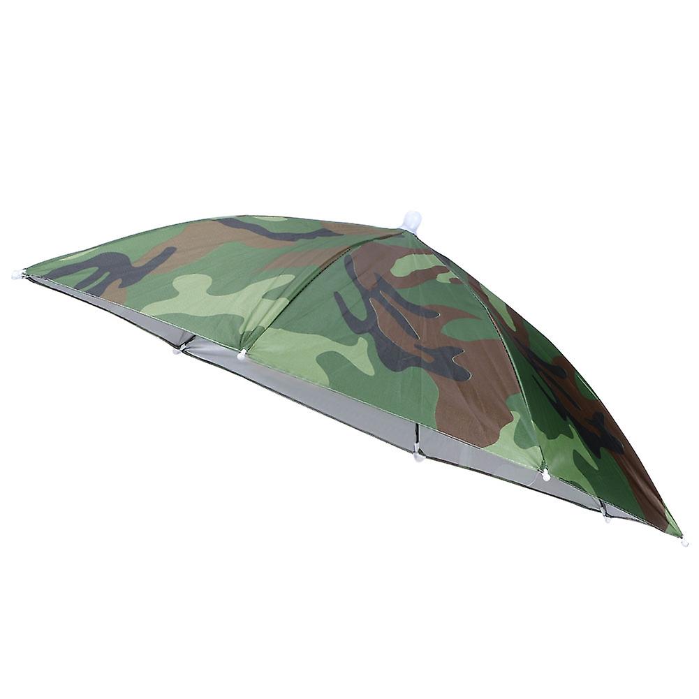 Foldable Umbrella Hat Fishing Sun Hat For Outdoor Activity Hiking Headwear Umbrella