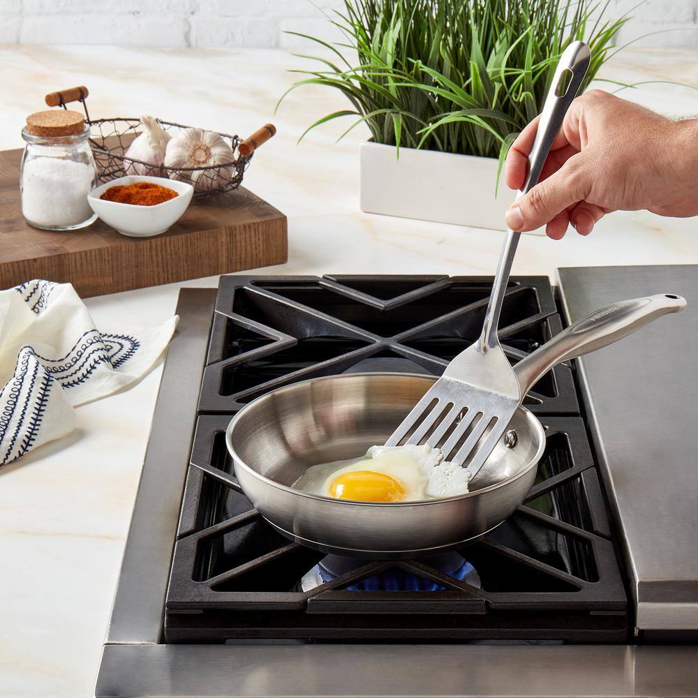 Frigidaire 12 in. Silver Stainless Steel Assist Handle Induction Ready Frying Pan with Lid FR-14883-EC