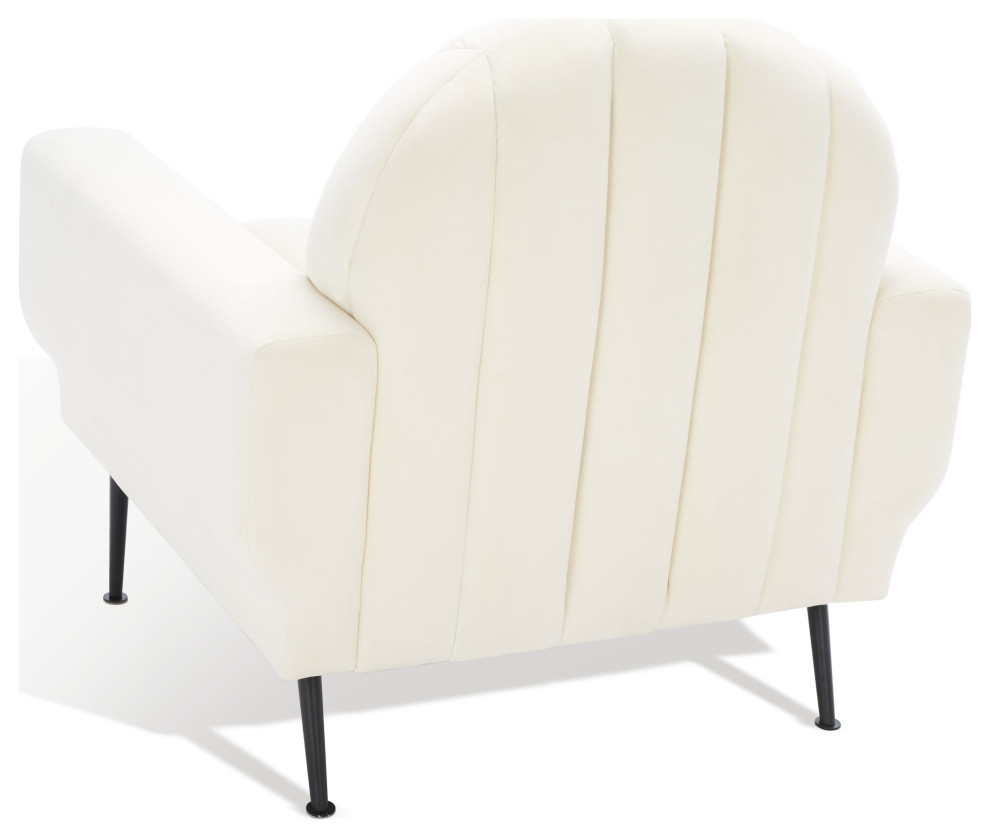 Safavieh Couture Josh Channel Tufted Accent Chair   Midcentury   Armchairs And Accent Chairs   by HedgeApple  Houzz