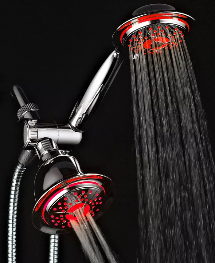 Powerspa 3-Color LED Shower Twin Showerhead Combo System