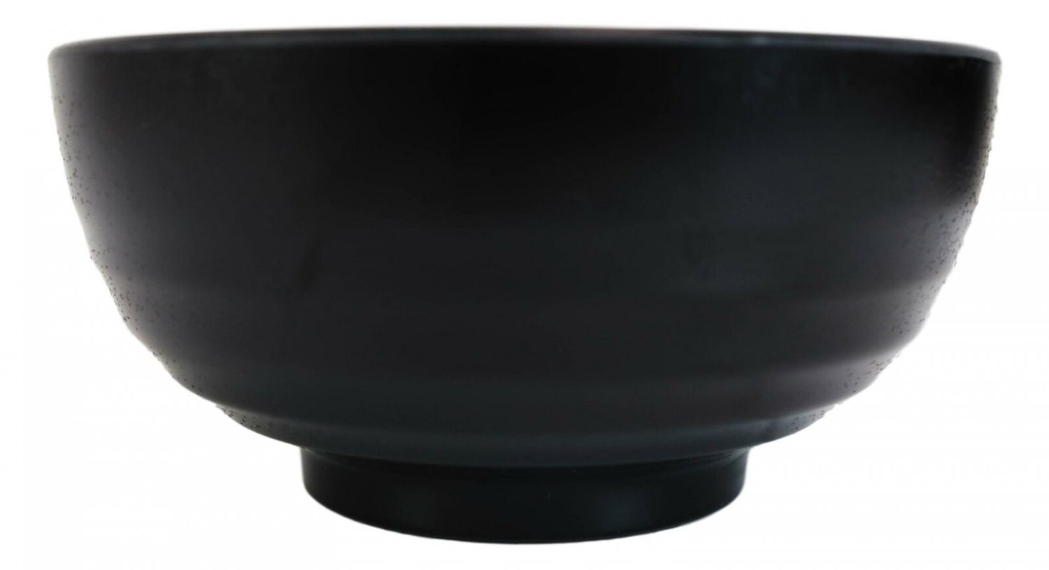 1 Contemporary Ridged 6.25D Matte Black Melamine Salad Pasta Soup Bowls Pack Of 6 EBR02