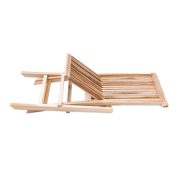 Nordic Style Natural Teak Folding Chair