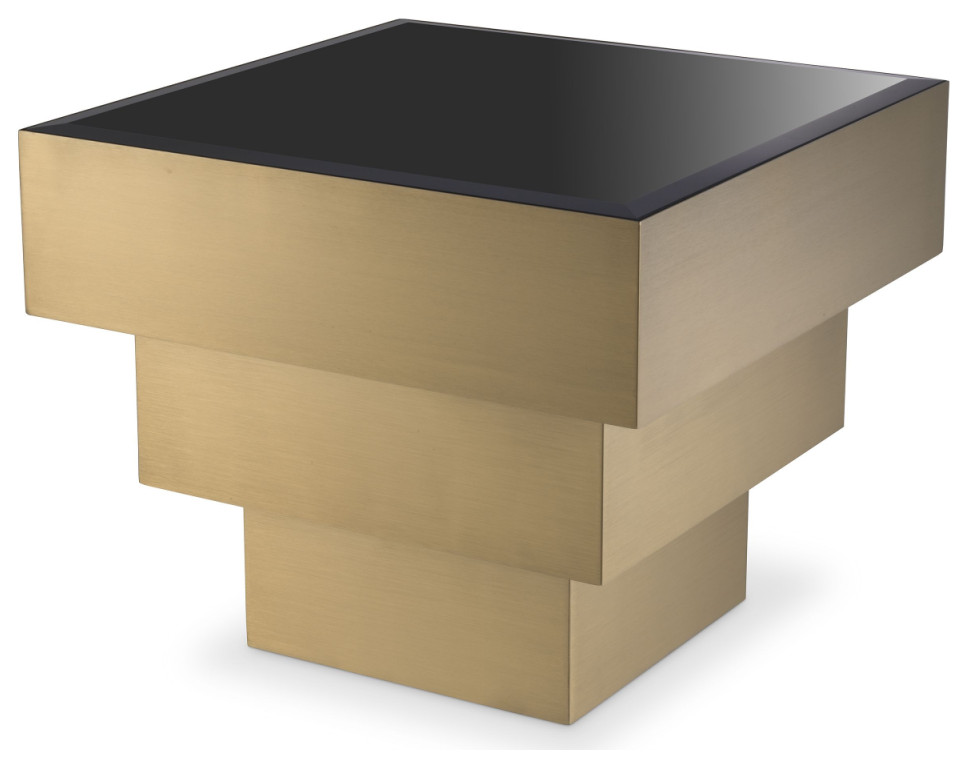 Brass Square Layered Side Table  Eichholtz Diaz   Contemporary   Side Tables And End Tables   by Oroa   Distinctive Furniture  Houzz