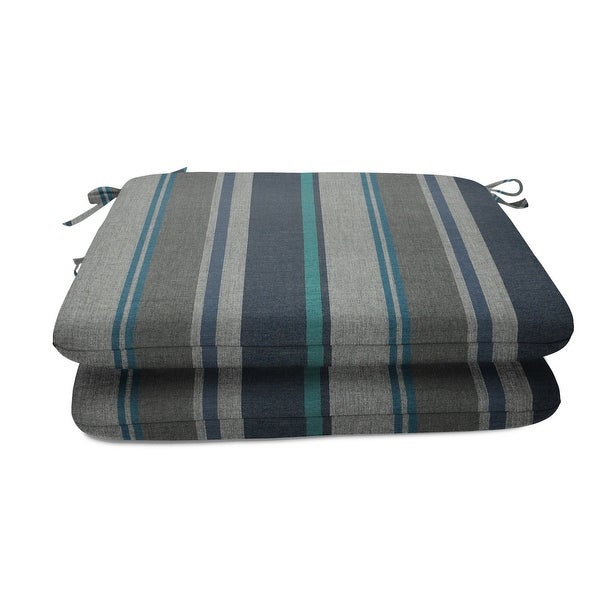 20 inch square Sunbrella stripe seat pad (2 pack) - 20