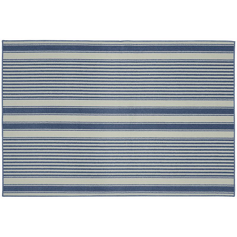 Garland Rug Cape Cod Striped Rug - 6' x 8'