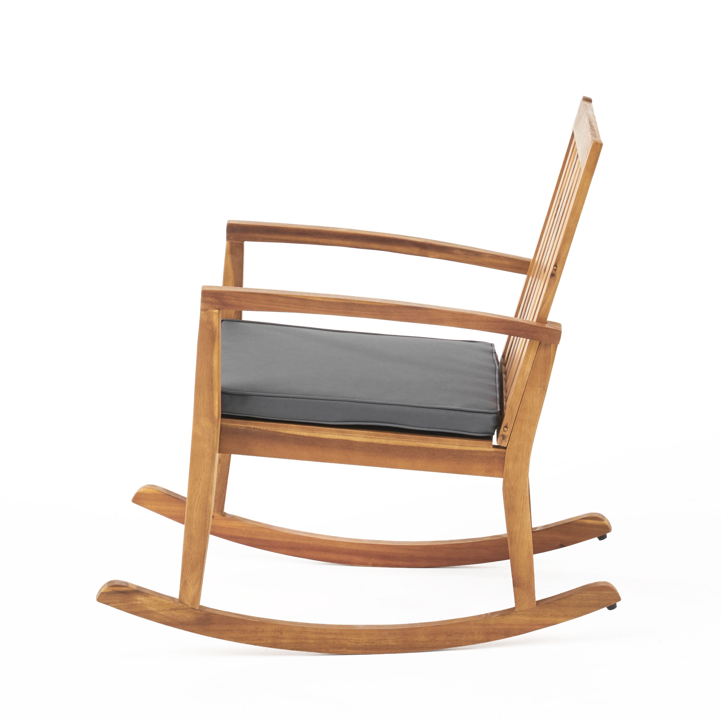 Yvonne Outdoor Acacia Wood Rocking Chair Chat Set