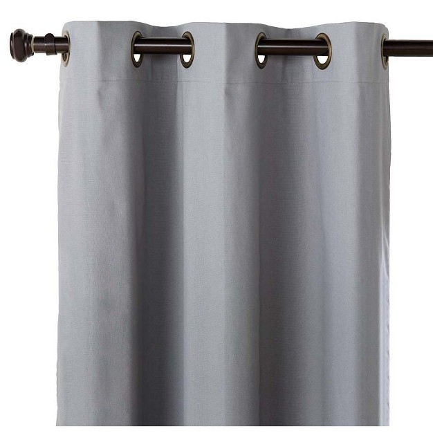 Plow amp Hearth 40 quot w X 15 quot l Thermalogic Energy Efficient Insulated Solid Grommet top Valance Gray