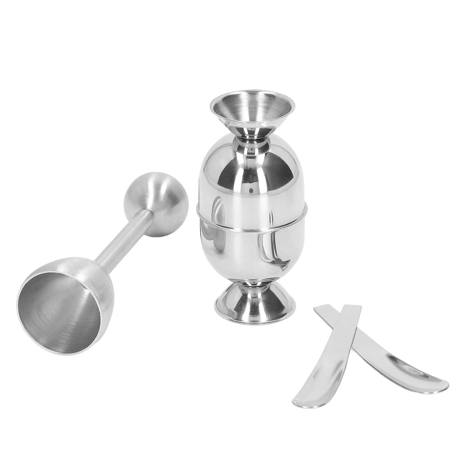 Boiled Egg Tool Set Stainless Steel Egg Cup with Spoon Kitchen Cooking Tool for Household