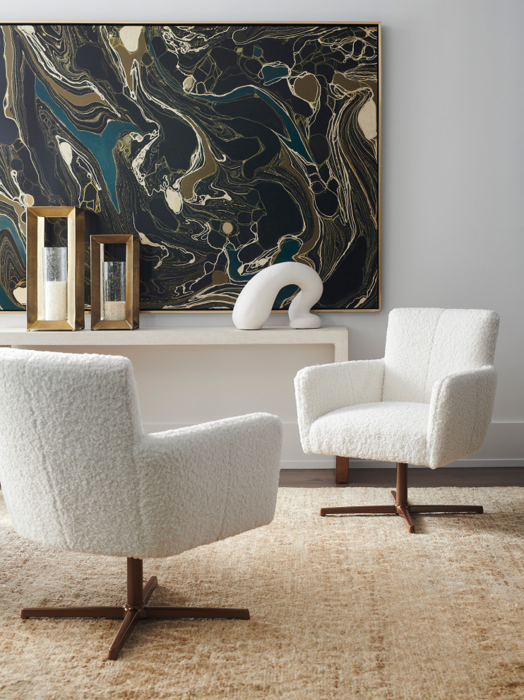 Brooks Swivel Chair Calais Brass   Transitional   Armchairs And Accent Chairs   by Lexington Home Brands  Houzz