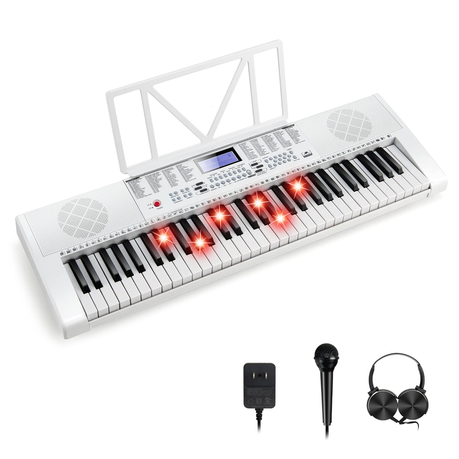 Costzon 61 Key Piano Keyboard, Portable Electronic Keyboard Piano, 3 Teaching Modes for Beginners Kids Adults