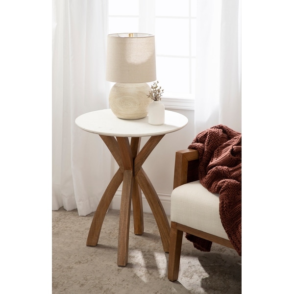 Kate and Laurel Soleyn Round Wood Side Table